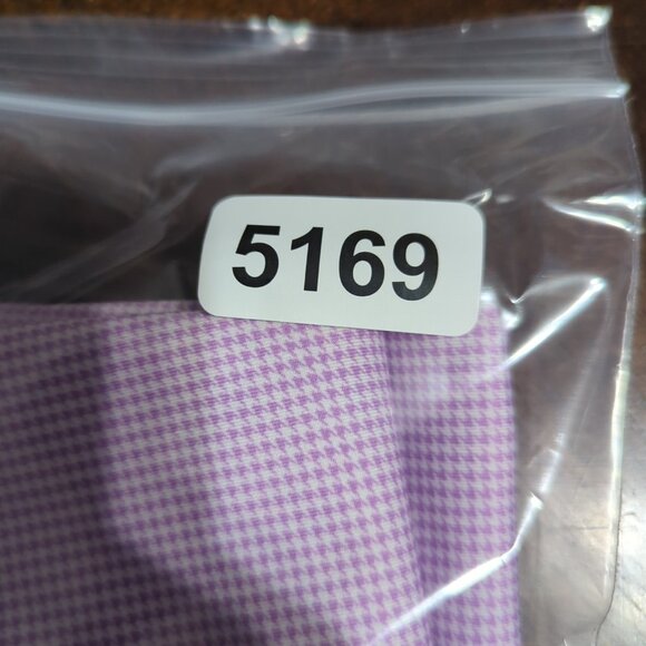 Rhoback Shirt Mens XL Purple Dogstooth Houndstooth Short Sleeve Polo Performance - Picture 8 of 8